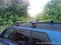 Багажник на крышу Nissan X-Trail, Атлант, прямоугольные дуги