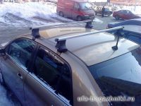 Багажник на крышу Nissan Tiida, Атлант, прямоугольные дуги