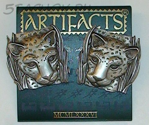 Серьги "Леопард" под олово