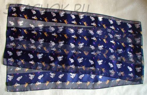 Шарфик "Забавные котята" синий