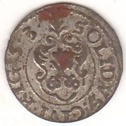 1 солид 1653 г. Рига под властью Швеции