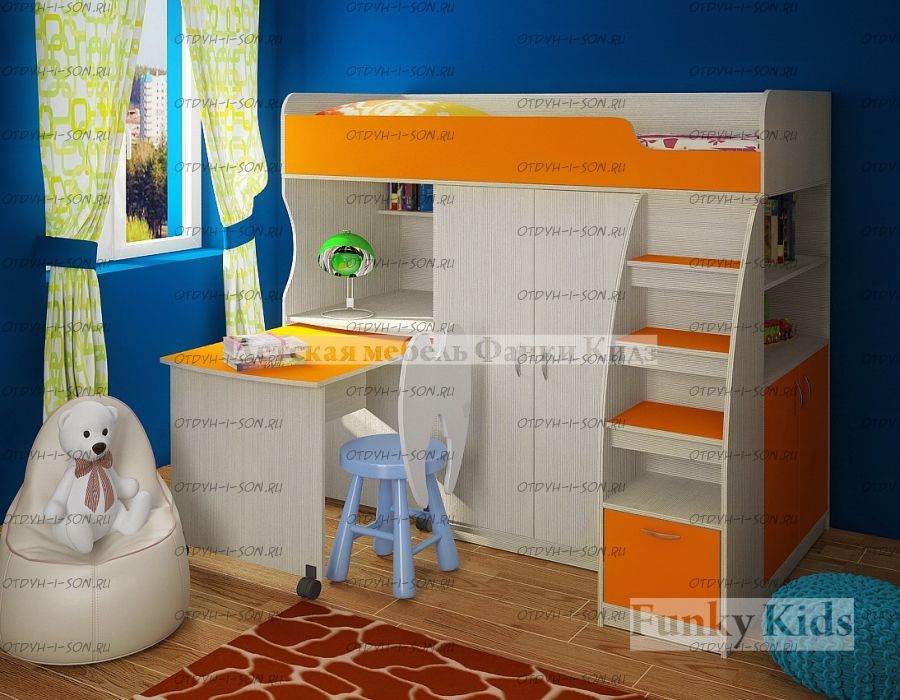 Кровать-чердак Фанки Кидз-18 СВ