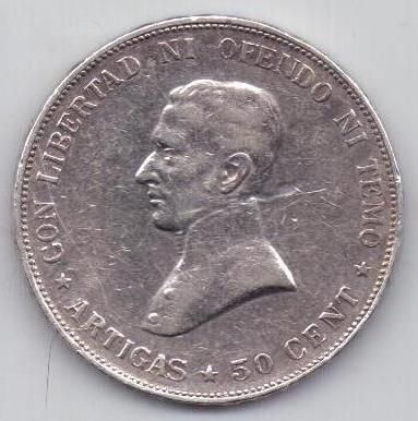 50 сентесимо 1917 г. Уругвай