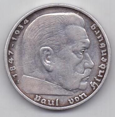 5 марок 1937 г. Германия