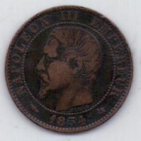 5 сантим 1854 г. Франция