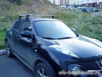 Багажник на крышy Nissan Juke, Атлант, аэродинамические дуги, опора E