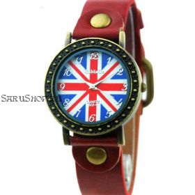 Часы  «Union Jack»  Красные