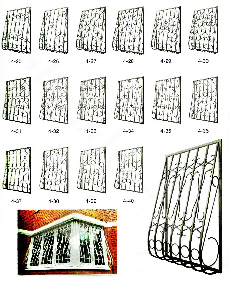 Решетки металлические сварные и кованые.