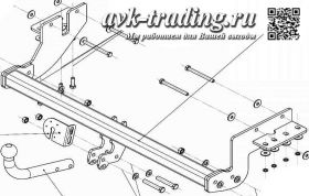 Фаркоп Bosal VFM 4163-A для Mitsubishi Lancer X sedan (г.в. 2012- для двиг.1.6 л.) с шаром типа A