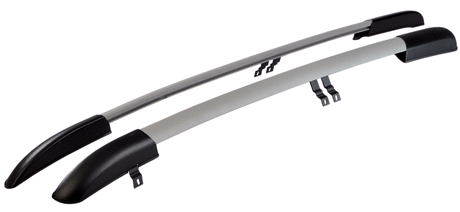 Рейлинги на Лада Калина универсал до 2008г, серебристые (крыша гладкая)