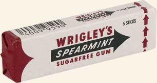 Жевательная резинка WRIGLEY'S Spearmint, в ассортименте, 13 г.