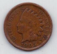 1 цент 1905 г. США