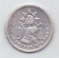 25 сентаво 1886 г. Мексика