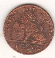 1 сантим 1901 г. Бельгия