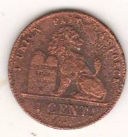 1 сантим 1901 г. Бельгия