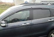 Ветровики 4х окон, в стиле Mugen, с хром. молдингом на CRV 3