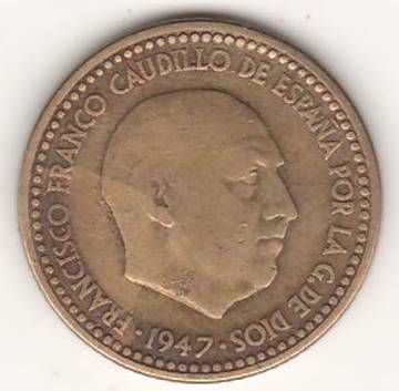 1 песета 1947 г. Испания