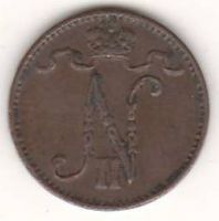 1 пенни 1913 г. редкий год Финляндия Российская империя