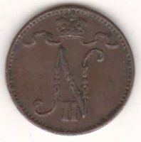 1 пенни 1913 г. редкий год Финляндия Российская империя