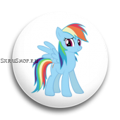 Значок  37 мм.  My Little Pony