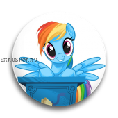Значок  37 мм.  My Little Pony