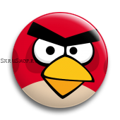 Значок  56 мм. Angry Birds