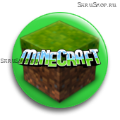 Значок  37 мм.  Minecraft
