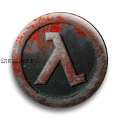 Значок  37 мм.  Half Life