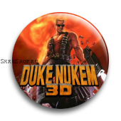 Значок  37 мм.  Duke Nukem