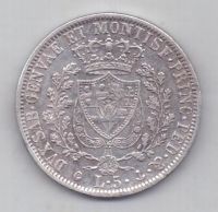 5 лир 1827 г. Сардиния