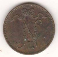 1 пенни 1912 г. редкий год Финляндия Российская империя