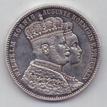 1 талер 1861 г. Свадебный талер Пруссия