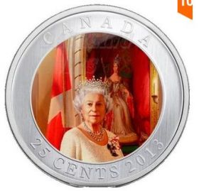 Монета коллекционная Канада  Elizabeth II 25 cents 2013