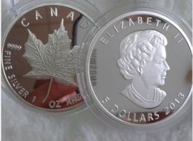 Монета коллекционная Канада  Elizabeth II 5$ 2013