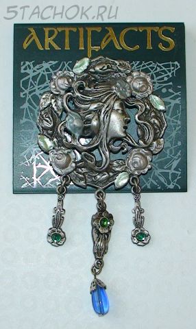 Брошь "Фея-1" под олово с ювелирной эмалью и камушками