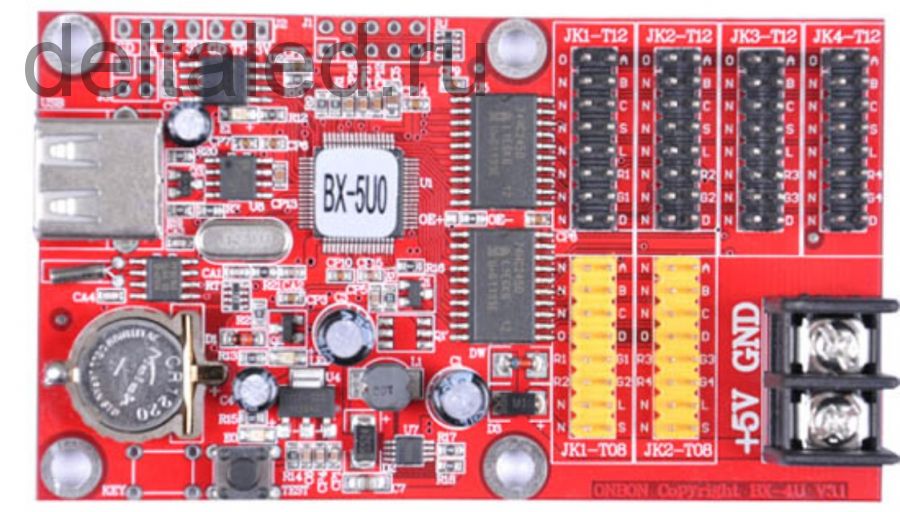 Контроллер четырехрядный BX-5U0 для одно и двухцветного табло