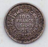 100 франков 1953 г. Марокко