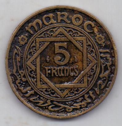 5 франков 1365 г. Марокко