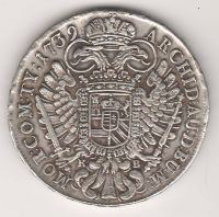 1 талер 1739 г. Венгрия Священная Римская Империя