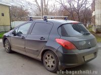 Багажник на крышу Peugeot 308, Атлант, аэродинамические дуги