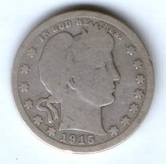 1/4 доллара 1915 г. США