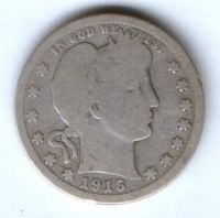 1/4 доллара 1915 г. США