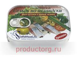 Сельдь раптика атлантическая по-исландски филе-кусочки в пряной заливке 2шт*115г