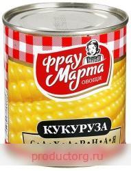 Кукуруза фрау марта сахарная 310г