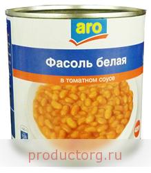 Фасоль aro белая в томате 420г