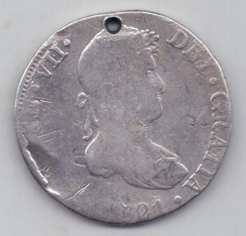 8 реалов 1821 г. Перу(Испания)