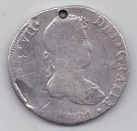 8 реалов 1821 г. Перу(Испания)