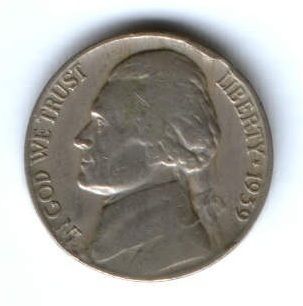 5 центов 1939 г. США