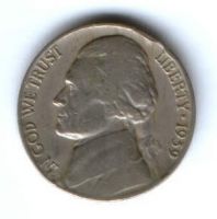5 центов 1939 г. США