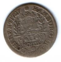 2 шиллинга 1727 г. Гамбург Германия